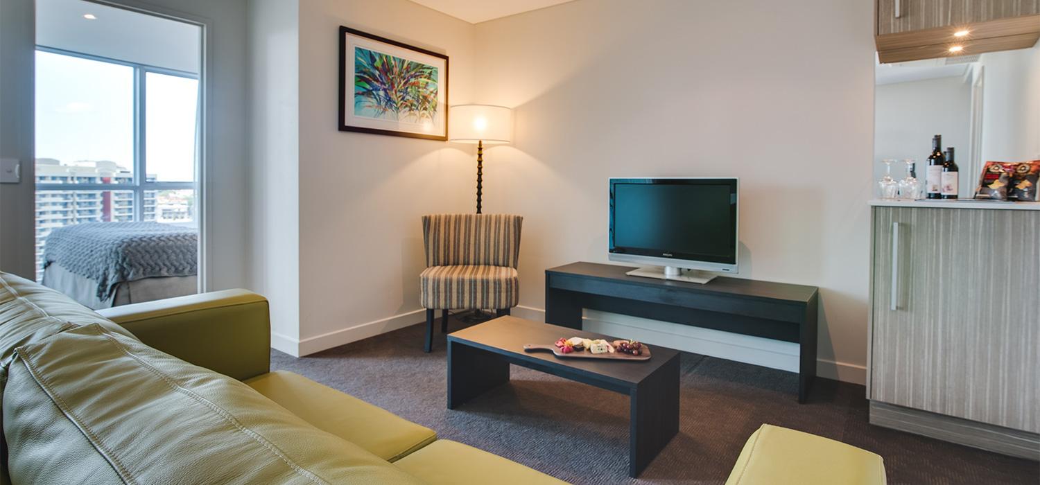 The Point Brisbane Hotel Dış mekan fotoğraf A living room at the hotel